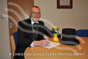 Ilminster Victorian Evening and Xmas Lights 2012: Robert Stone was giving people 'speed dating with an accountant' during Victorian Night. Photo 7