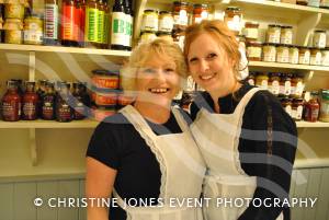 Ilminster Victorian Evening and Xmas Lights 2012: The girls at Bonner's Butchers in Ilminster. Photo 19