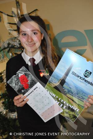 Xmas Shopping Night at Stanchester - Nov 29, 2012: Head girl Eleanor Roda with the Stanchester 2013 Calendar. Photo 1