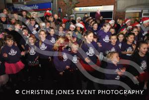 Members of the Kelly Leigh School of Dance at Chard Christmas Lights switch-on on November 30, 2012. Photo 7