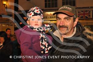 Wrapped up warm at Chard Christmas Lights switch-on on November 30, 2012. Photo 14