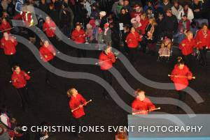 The Chard Goldstar Majorettes in action at the Chard Christmas Lights switch-on on November 30, 2012. Photo 17