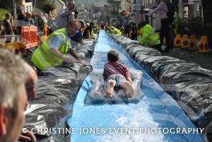 Chard Giant Water Slide - September 2014: Hundreds of people enjoyed a giant water slide in Chard town centre on September 7, 2014. Photo 17