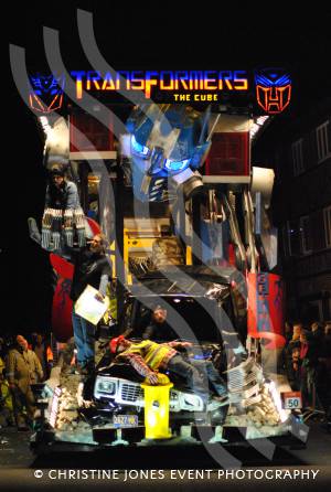 Gemini CC and Transformers The Cube – Oct 2014: Gemini CC at Ilminster Carnival on October 4, 2014 with their entry Transformers The Cube.  Photo 2