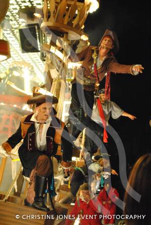 Harlequin CC and Tortuga – Oct 2014: Harlequin CC at Ilminster Carnival on October 4, 2014, with their entry Tortuga. Photo 16