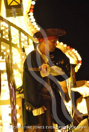 Eclipse CC and Dead Men Tell No Tales – Oct 2014: Eclipse CC at Ilminster Carnival on October 4, 2014, with their entry Dead Men Tell No Tales. Photo 11