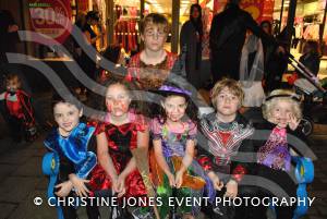 Chard Hallowe'en 2014 - – the town centre was packed as traders laid on Trick or Treat activities for children and parents. Photo 2