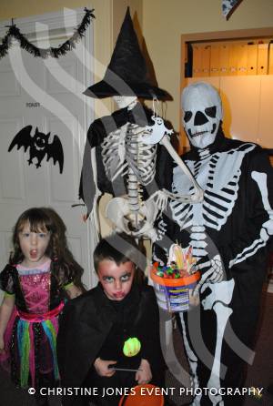 Chard Hallowe'en 2014 - – the town centre was packed as traders laid on Trick or Treat activities for children and parents. Photo 12