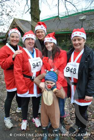 Santa Dash in Yeovil - December 2014: The annaul Santa Dash at Yeovil Country Park in aid of St Margaret's Somerset Hospice took place on December 14, 2014. Photo 13