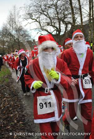 Santa Dash in Yeovil - December 2014: The annaul Santa Dash at Yeovil Country Park in aid of St Margaret's Somerset Hospice took place on December 14, 2014. Photo 28