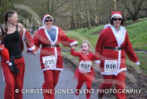 Santa Dash in Yeovil - Dec 16, 2012: The Stanfield clan finish the race. Photo 75