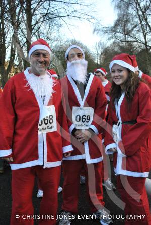 Santa Dash in Yeovil - Dec 16, 2012: Santa Dash in Yeovil - Dec 16, 2012: Gary Salter, Chris Mason and Louise Reeves from Team Milstead Langdon. Photo 3