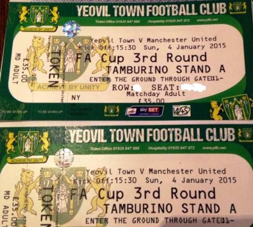 FA CUP: Yeovil Town v Manchester United – SOLD OUT!