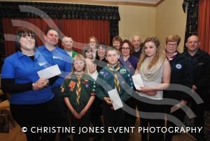Ilminster Carnival Committee cheque presentations – February 2015: Groups and organisations from the Ilminster area received grants from the Carnival Committee at the Shrubbery Hotel, Ilminster, on February 13, 2015. Photo 2