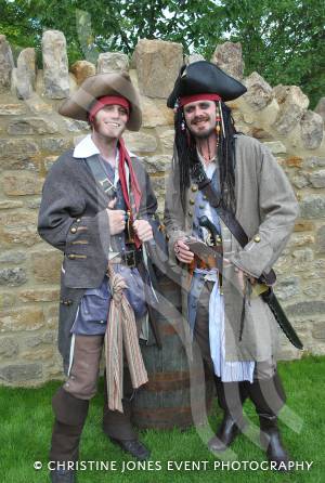 August 2012: Dave White, right, and Rob Gass dress up as Captain Jack Sparrow during a pirate-themed beer and cider festival at the Brewers Arms in South Petherton.