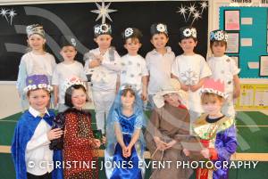 December 2012: Pupils at Neroche Primary School at Broadway, near Ilminster, pose for a picture ahead of their annual Christmas production.