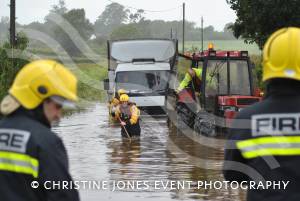 July 2012: Flooding problems at Donyatt, near Ilminster.