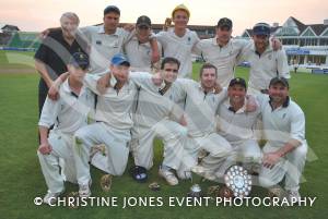 July 2012: Ilminster Cricket Club celebrate winning the Baker Cup Final at the County Ground, Taunton, after beating arch rivals Chard.