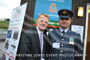June 2012:Yeovil MP David Laws, left, with Flt Lt Steve Penny at an open evening of the Ilminster squadron of the Air Training Corps.