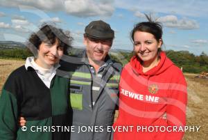 October 2012: Ken Gibbs with Joanna Simmons, right, and Sarah Hardwill at Crewkerne Young Farmers' annual ploughing competition.