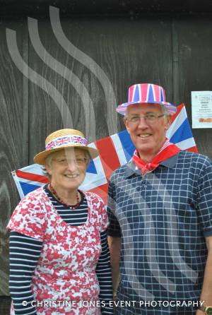 June 2012: Jim and Chris Sainsbury celebrate the Queen's Diamond Jubilee in Ilminster.