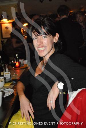December 2012: Lizzie Frances (Spirit of the Ring) is full of smiles during a get-together at Taumburino's of fellow cast members and sponsors of the Aladdin pantomime at the Octagon Theatre.
