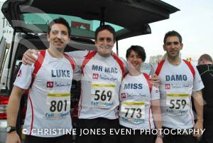 March 2012: Piers Simon Appeal runners ahead of the Yeovil Half Marathon.