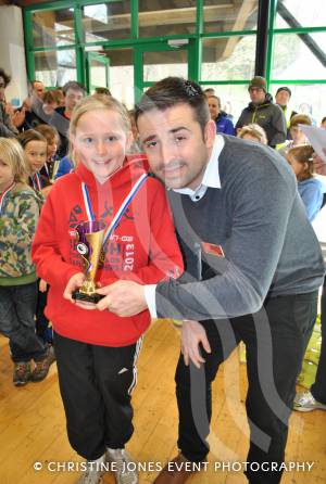 Aquathlon at Yeovil Part 3 – March 1, 2015: Presentation of the TriStars age group awards at the Yeovil Aquathlon organised by the Wessex Wizards Triathlon Club and presented by Rhys Mabey of LED Leisure. Jessica Hudson. Photo 13