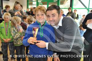 Aquathlon at Yeovil Part 3 – March 1, 2015: Presentation of the TriStars age group awards at the Yeovil Aquathlon organised by the Wessex Wizards Triathlon Club and presented by Rhys Mabey of LED Leisure. Fred Fisher. Photo 16