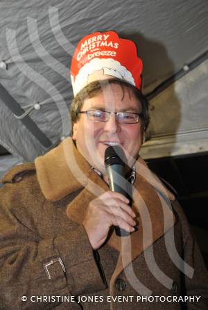 12th Night of Christmas - a festive gallery: Presenter Steve Carpenter enjoying himself at the switching-on of Crewkerne Christmas Lights. Photo 10