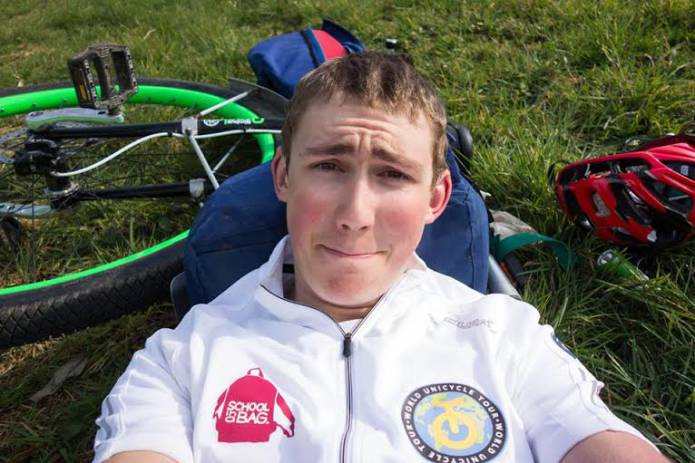 SOMERSET NEWS: Charity unicyclist pedals through Europe