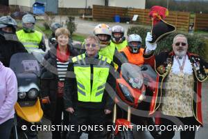 Mayor Mike’s Jurassic Jaunt – April 3, 2015: Bikers go out on a 112-mile bike ride in aid of the Mayor of Yeovil, Cllr Mike Lock's, chosen Flying Colours Appeal charity. Photo 6