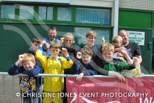 Pedal From Paris charity bike ride Part 1 - May 3, 2015: Just over 100 cyclists returned to Yeovil Town FC to complete a241-mile charity bike ride from Paris to Yeovil. Photo 4