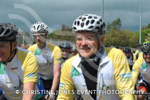 Pedal from Paris charity bike ride Part 3 – May 3, 2015: Just over 100 cyclists returned to Yeovil Town FC to complete a 241-mile charity bike ride from Paris to Yeovil. Photo 6