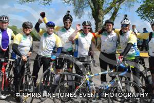 Pedal from Paris charity bike ride Part 4 – May 3, 2015: Just over 100 cyclists returned to Yeovil Town FC to complete a 241-mile charity bike ride from Paris to Yeovil. Photo 3