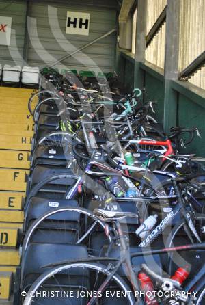 Pedal from Paris charity bike ride Part 4 – May 3, 2015: Just over 100 cyclists returned to Yeovil Town FC to complete a 241-mile charity bike ride from Paris to Yeovil. Photo 15