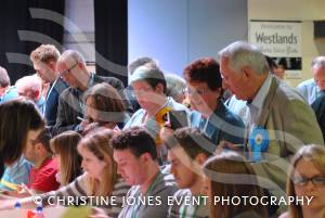 General Election Night - May 7-8, 2015: Westland leisure complex was a hive of activity for the count in the General Election for the Yeovil and the Somerton & Frome constituencies. Photo 8