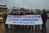 Truckers hold a photocall ahead of this summer's Wessex Truck Show at the Yeovil Showground on January 12, 2013. Photo 1