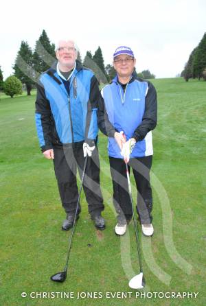 The annual Captain's Drive-in at Windwhistle Golf Club on January 12, 2013. Seniors representative Norman Markby, left, and men's captain Paul Bennett. Photo 4
