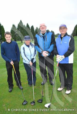 The annual Captain's Drive-in at Windwhistle Golf Club on January 12, 2013. Junior captain Alex Manley, left, with, from left, ladies captain Rose Atkinson, seniors representative Norman Markby and men's captain Paul Bennett. Photo 6