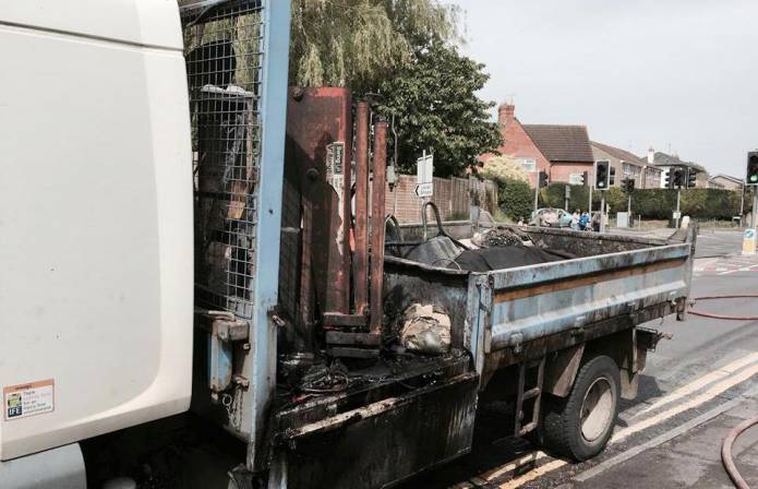 YEOVIL NEWS: Tarmac lorry on fire