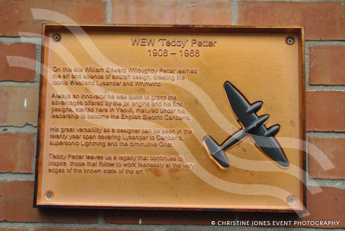 YEOVIL NEWS: Family visit Westland factory to unveil plaque in honour of Teddy Petter