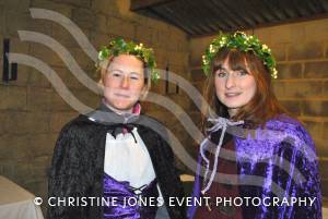 Wassailing with Shepton Mallet Cider Mill - Jan 17, 2013: Wassail Queen Lucy Carter, left, with out-going Wassail Queen, Jodie Burr. Photo 4.