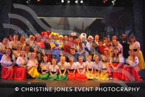 Cinderella with the Yeovil Amateur Panto Society. The whole cast. Photo 1.