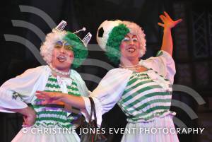 Cinderella with the Yeovil Amateur Panto Society. The Ugly Sisters in their Yeovil Town FC outfits. Photo 34