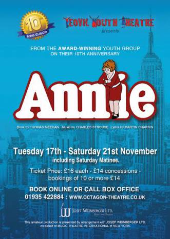 LIVE THEATRE: Annie with Yeovil Youth Theatre