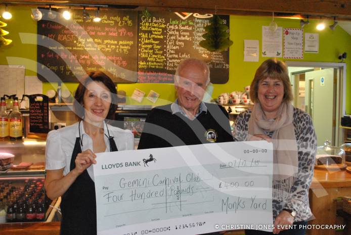 CARNIVAL: Gemini thanks the cafe team at Monks Yard