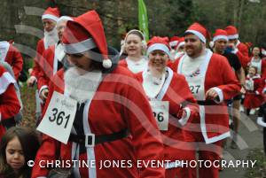 Yeovil Santa Dash – December 13, 2015: Just under 200 runners took part in the annual Santa Dash at Yeovil Country Park to raise money for St Margaret’s Somerset Hospice. Photo 10
