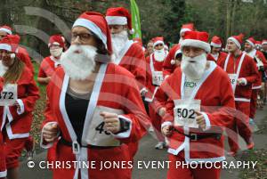 Yeovil Santa Dash – December 13, 2015: Just under 200 runners took part in the annual Santa Dash at Yeovil Country Park to raise money for St Margaret’s Somerset Hospice. Photo 12