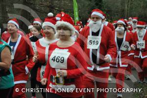 Yeovil Santa Dash – December 13, 2015: Just under 200 runners took part in the annual Santa Dash at Yeovil Country Park to raise money for St Margaret’s Somerset Hospice. Photo 13